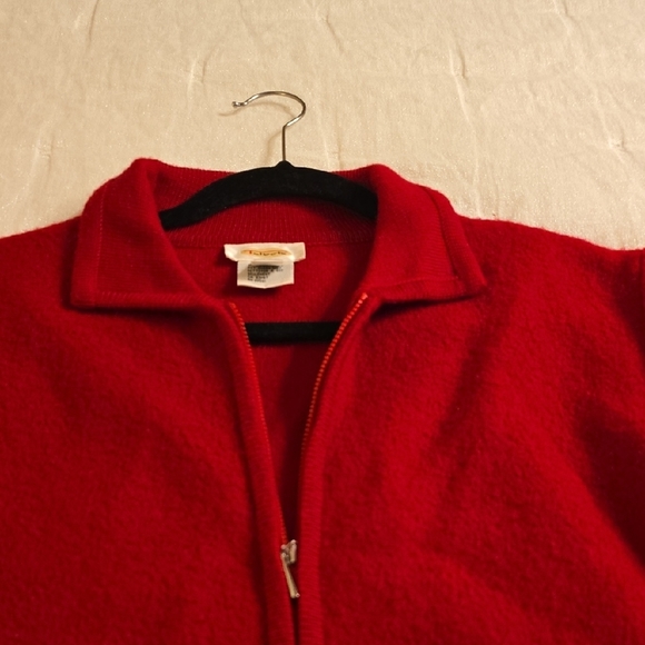 Wool Talbots Red Women's Sweater Cardigan - Picture 12 of 13